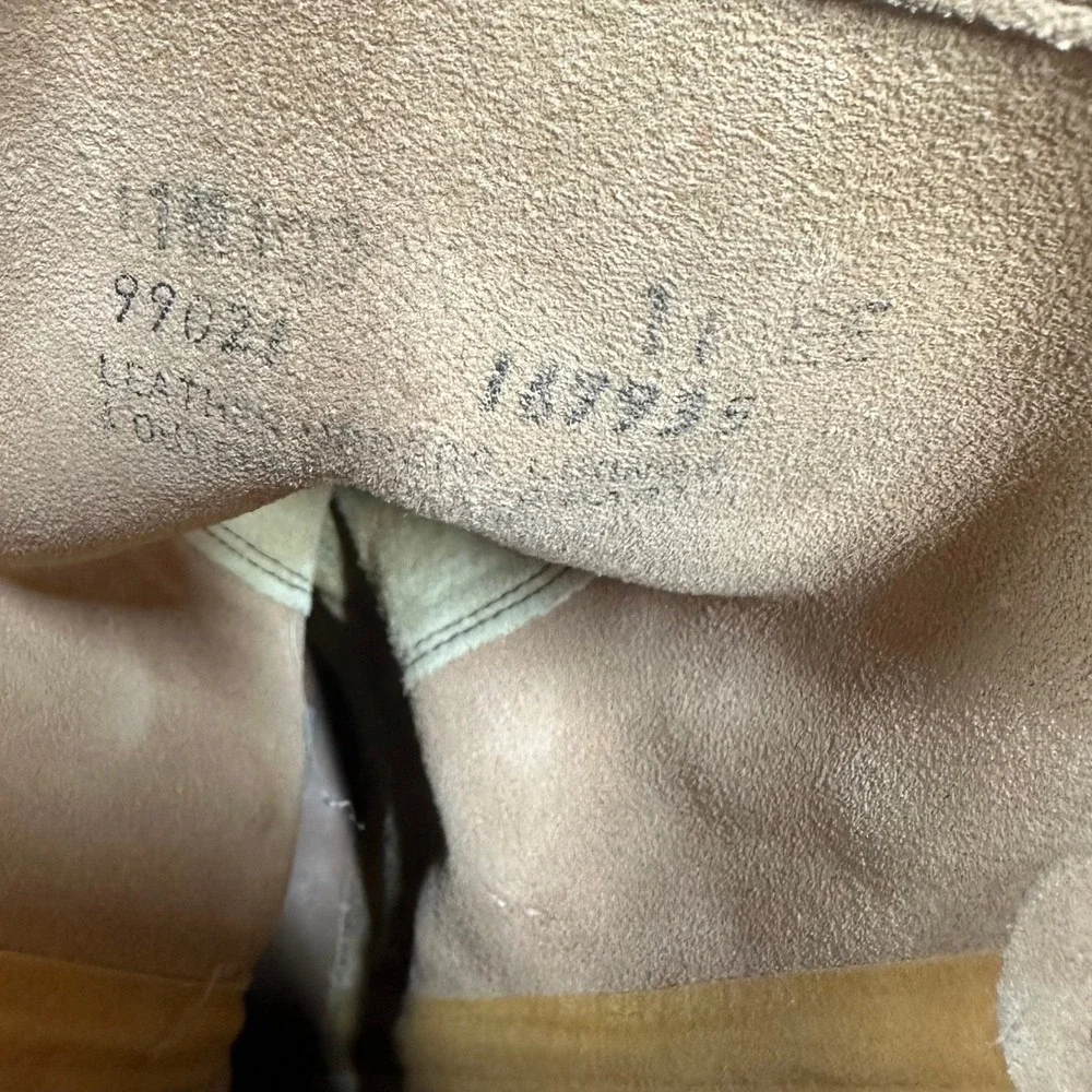 Vtg 70s Dickies Made in USA Tan Suede Cowboy Western Boots Size 11 EE